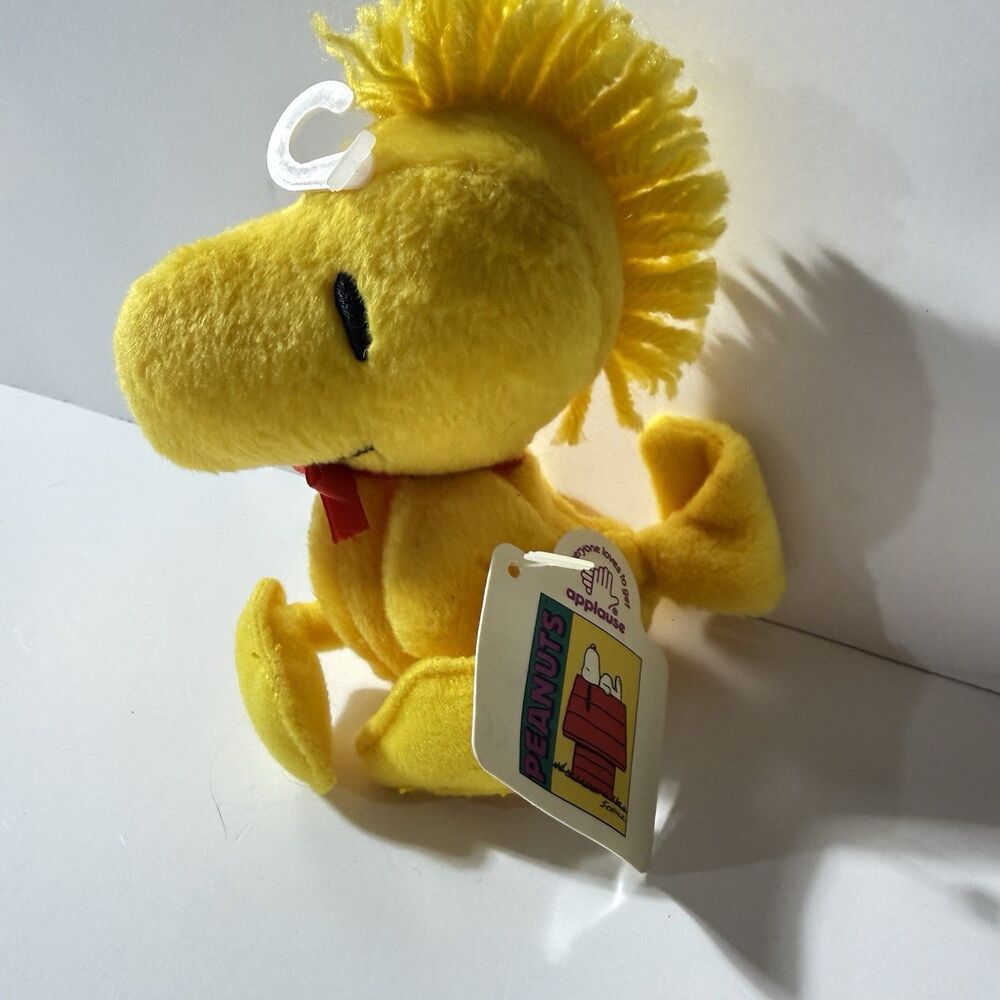 Vintage Peanuts Woodstock Beanbag Plush – Applause – Yellow – Stuffed Animal